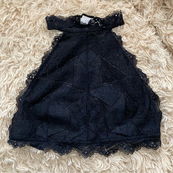 Intimately Free People Black Moonstruck High Neck Halter Bralette - Picture 5 of 12